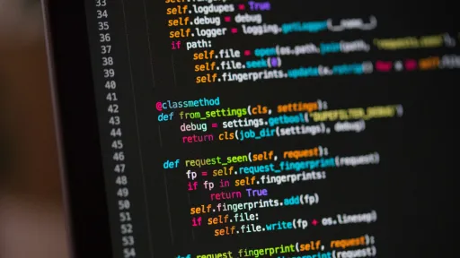Code on a laptop screen