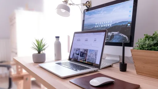 computer on a desk