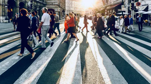 people are walking on the street