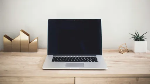 Laptop on a table